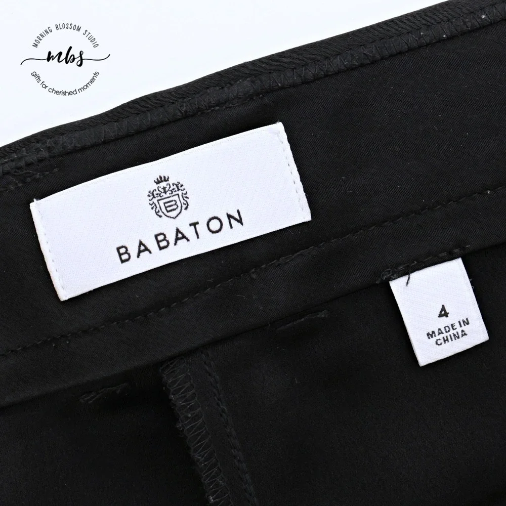 Babaton High-Waist Satin Cargo Pants Cinch Ankles Black Women 4_6